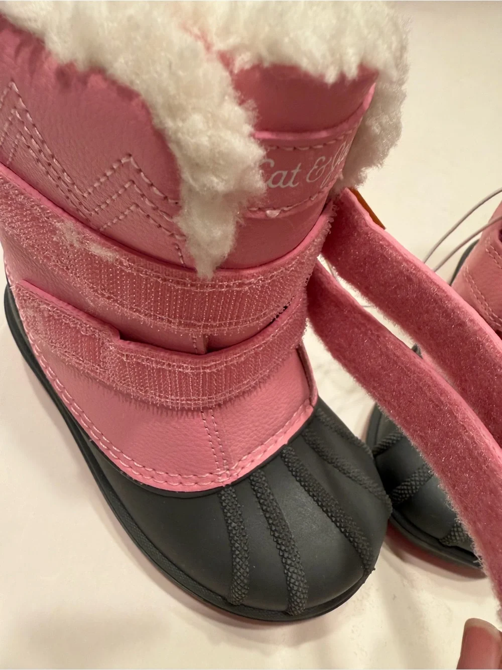 Cat & Jack Pink Winter Boots Waterproof, Size 8 Toddler Girl
